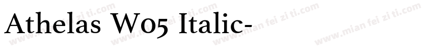 Athelas W05 Italic字体转换